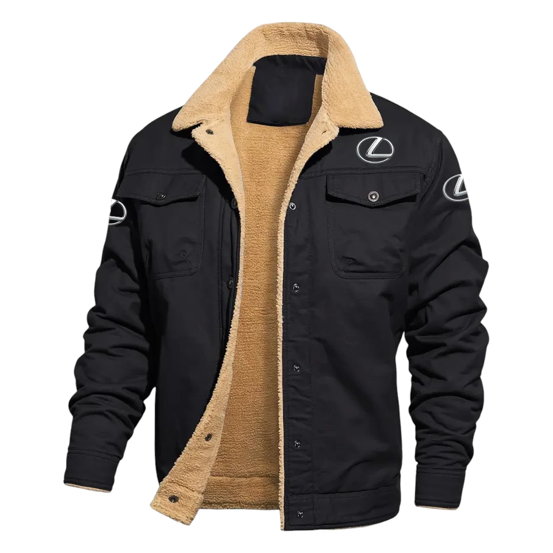 Lexus Exclusive Logo Jacket Fleece-lined Thick Jacket Warm Thick Coat With Fur Lapel Collar Coat HIHI060125Y10FLJLEX Lexus Exclusive Logo Jacket Fleece-lined Thick Jacket Warm Thick Coat With Fur Lapel Collar Coat HIHI060125Y10FLJLEX