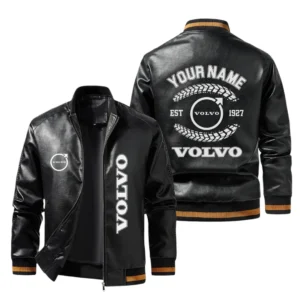 Vintage Volvo Exclusive Logo Jacket Est 1927, Classic Ribbed Collar and Striped Cuffs, Custom Name HIDI260225Y12LJ93VOV