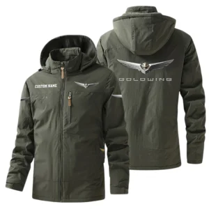 Honda Gold Wing Windbreaker Jacket Hooded, Warm Lining Waterproof Outdoor Running Jacket For Men, Custom Name HIHI240225Y17WO88HGW