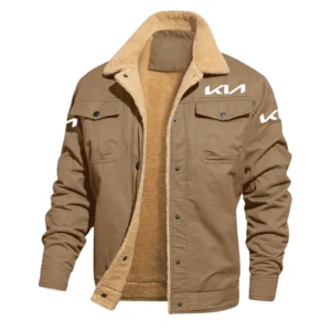 Kia Motors Jacket Fleece-lined Thick Jacket Warm Thick Coat With Fur Lapel Collar Coat HIHI070125Y10FLJKIA