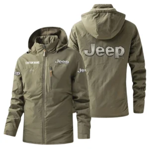 Jeep Windbreaker Jacket Hooded, Warm Lining Waterproof Outdoor Running Jacket, Custom Name HIHI250225Y17WO88JEE