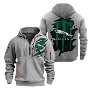 Jaguar Half Zip Hoodie, Sports Hooded Multi-Pockets TN070325Y25QZ2HCT1JAG