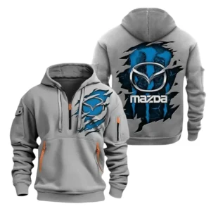 Mazda Half Zip Hoodie, Sports Hooded Multi-Pockets TN070325Y25QZ2HCT2MAZ
