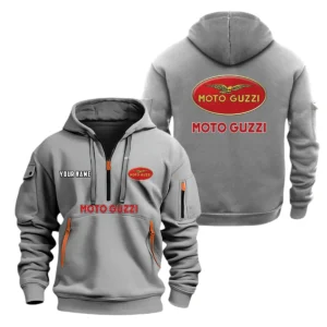 Moto Guzzi Half Zip Hoodie, Sports Hooded Multi-Pockets, Custom Name TN080325Y25QZ2HCT1MOG
