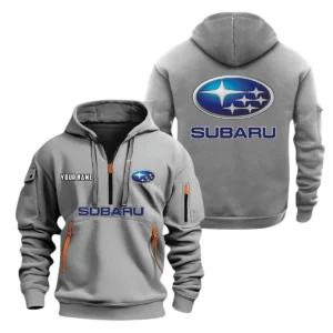 Subaru Half Zip Hoodie, Sport Hooded Multi-Pocket Custom Name TN100325Y25QZ2HCTR1SUB