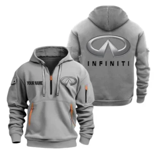 Infiniti Half Zip Hoodie, Sports Hooded Multi-Pockets, Custom Name TN100325Y25QZ2HCT2INF