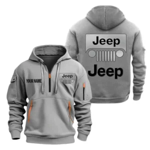 Jeep Half Zip Hoodie, Sports Hooded Multi-Pockets, Custom Name TN100325Y25QZ2HCT2JEE