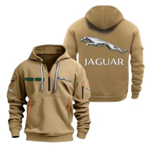 Jaguar Half Zip Hoodie, Sport Hooded Multi-Pocket, Custom Name TN100325Y25QZ2HCTR2JAG