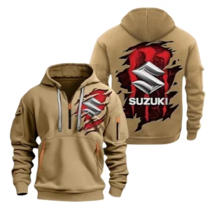 Suzuki Half Zip Hoodie, Sport Hooded Multi-Pocket TN100325Y25QZ2HCTR2SAA
