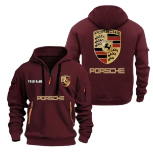 Porsche Half Zip Hoodie, Sports Hooded Multi-Pockets, Custom Name TN100325Y25QZ2HCTR1POR