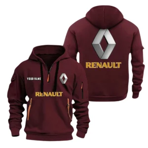 Renault Half Zip Hoodie, Sport Hooded Multi-Pocket, Custom Name TN110325Y25QZ2HCTR1REN