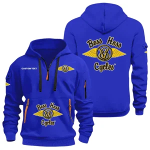Boss Hoss Cycles Half Zip Hoodie, Sports Hooded Multi-Pocket, Custom Name HIDI050325Y25QZ2HBHC