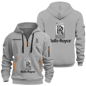 Rolls Royce Half Zip Hoodie, Sports Hooded Multi-Pockets, Custom Name HIDI040325Y25QZ2HROR