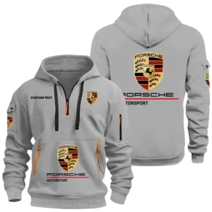 Porsche Motorsport Half Zip Hoodie, Sports Hooded Multi-Pockets, Custom Name HIDI060325Y25QZ2HPOM