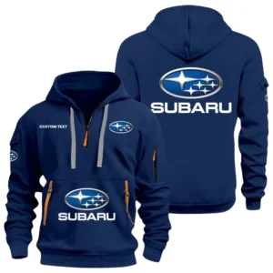 Subaru Half Zip Hoodie, Sports Hooded Multi-Pocket, Custom Name HIDI050325Y25QZ2HSUB