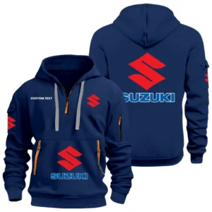 Suzuki Motor Half Zip Hoodie Sports Hooded Multi-Pocket Custom Name HIDI050325Y25QZ2HSUM