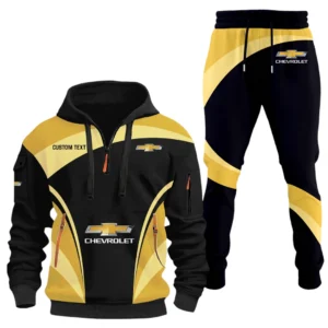 Chevrolet Half Zip Hoodie x Long Pants Set All-over Print, Custom Name HIDI150325Y26QZ3HCRL