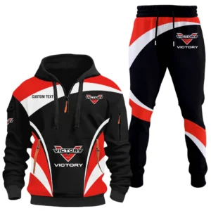 Victory Motorcycles Half Zip Hoodie x Long Pants Set All-over Print, Custom Name HIDI150325Y26QZ3HVIM