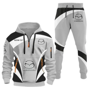Mazda Half Zip Hoodie x Long Pants Set All-over Print Custom Name HIDI130325Y26QZ3HMAZ