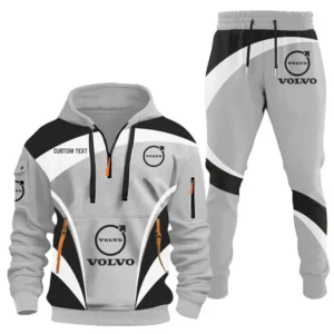 Volvo Half Zip Hoodie x Long Pants Set All-over Print, Custom Name HIDI140325Y26QZ3HVOV