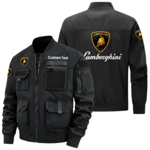 Lamborghini Exclusive Logo Jacket x Baseball Collar Style Multiple Pockets Men’s Hiking Outdoor Jacket Custom Name HIHI150325Y40JCXLAM