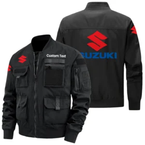 Suzuki Exclusive Logo Jacket x Baseball Collar Style Multiple Pockets Men’s Hiking Outdoor Jacket Custom Name HIHI160325Y40JCXSUZ