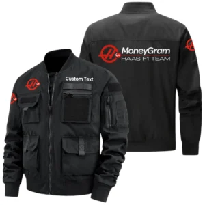 MoneyGram Haas F1 Team Racing Exclusive Logo Jacket x Baseball Collar Style Multiple Pockets Men’s Hiking Outdoor Jacket Custom Name HIHI170325Y40JCXMGH