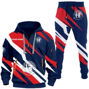 Alfa Romeo Half Zip Hoodie x Long Pants Set All-over Print, Custom Name HIHI090525Y26QZ3HALR