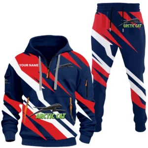 Arctic Cat Half Zip Hoodie x Long Pants Set All-over Print, Custom Name HIHI090525Y26QZ3HARC