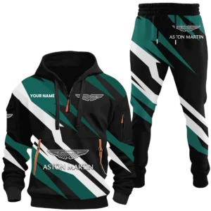 Aston Martin Half Zip Hoodie x Long Pants Set All-over Print, Custom Name HIHI090525Y26QZ3HASM