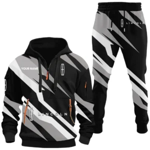 Lincoln Half Zip Hoodie x Long Pants Set All-over Print, Custom Name HIHI120525Y26QZ3HLIN