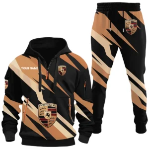 Porsche Half Zip Hoodie x Long Pants Set All-over Print, Custom Name HIHI130525Y26QZ3HPOR