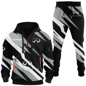 Infiniti Half Zip Hoodie x Long Pants Set All-over Print, Custom Name HIHI140525Y26QZ3HINF