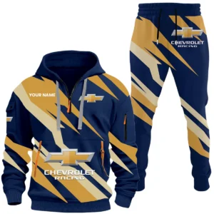 Chevrolet Motorsports Half Zip Hoodie x Long Pants Set All-over Print, Custom Name HIHI170525Y26QZ3HCHR
