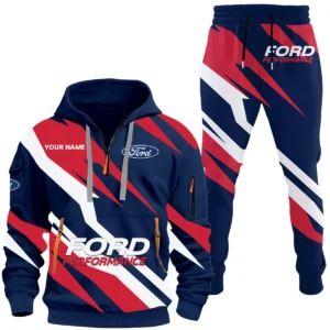 Ford Performance Racing Half Zip Hoodie x Long Pants Set All-over Print, Custom Name HIHI170525Y26QZ3HFOP