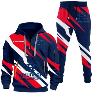 Hyundai Motorsport Racing Half Zip Hoodie x Long Pants Set All-over Print, Custom Name HIHI170525Y26QZ3HHYM