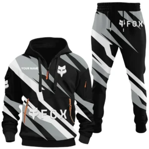 Fox Racing Half Zip Hoodie x Long Pants Set All-over Print, Custom Name HIHI190525Y26QZ3HFRA