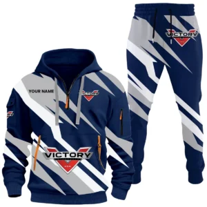 Victory Motorcycles Half Zip Hoodie x Long Pants Set All-over Print, Custom Name HIHI190525Y26QZ3HVIM