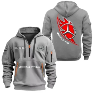 Mercedes-AMG Half Zip Hoodie, Sport Hooded Multi-Pocket, Custom Name TN260525Y25QZ2HCT1AMG