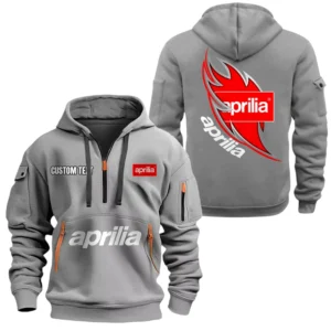 Aprilia Half Zip Hoodie, Sport Hooded Multi-Pocket, Custom Name TN260525Y25QZ2HCT1APR