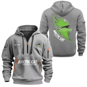 Arctic Cat Half Zip Hoodie, Sport Hooded Multi-Pocket, Custom Name TN260525Y25QZ2HCT1ARC