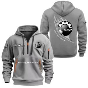 Can Am Spyder Half Zip Hoodie, Sport Hooded Multi-Pocket, Custom Name TN260525Y25QZ2HCT2CAE