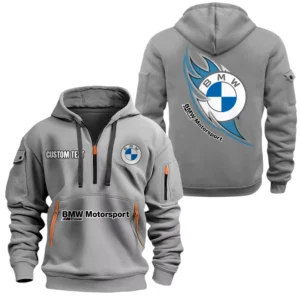 BMW Motorsport Half Zip Hoodie, Sport Hooded Multi-Pocket, Custom Name TN260525Y25QZ2HCT4BMM