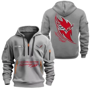 Corvette Racing Half Zip Hoodie, Sport Hooded Multi-Pocket, Custom Name TN260525Y25QZ2HCT5COV