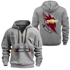 Chevrolet Nascar Half Zip Hoodie, Sport Hooded Multi-Pocket, Custom Name TN270525Y25QZ2HCT1CHM
