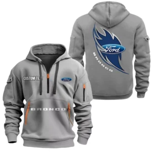 Ford Bronco Half Zip Hoodie, Sport Hooded Multi-Pocket, Custom Name TN270525Y25QZ2HCT1FOR