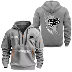 Fox Racing Half Zip Hoodie, Sport Hooded Multi-Pocket, Custom Name TN270525Y25QZ2HCT1FRA