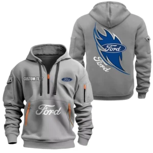Ford Motor Half Zip Hoodie, Sport Hooded Multi-Pocket, Custom Name TN270525Y25QZ2HCT4FOR