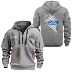 Ford Thunderbird Half Zip Hoodie, Sport Hooded Multi-Pocket, Custom Name TN270525Y25QZ2HCT5FOR