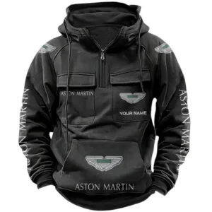 Aston Martin Quarter Zip Hoodie, Sports Hoodie Multi-Pockets, Custom Name TN240525Y41HJRCT1ASM